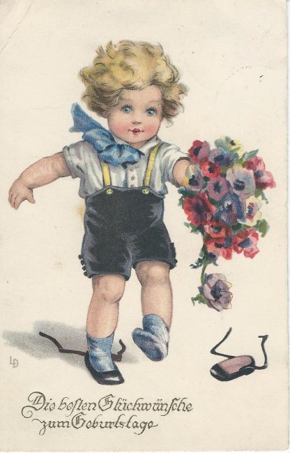 Jongen met bosje anemonen  - ill. Lia Döring