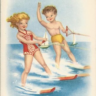 Op de waterski's