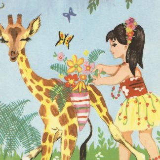 Meisje met giraffe
