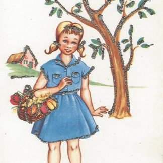 Meisje in blauwe jurk - ill. M. Petitdidier