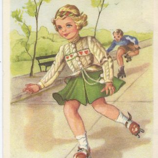 Meisje op rolschaatsen