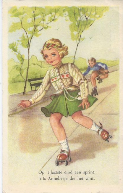 Meisje op rolschaatsen
