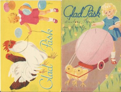 2 oude paaskaartjes - ill. wp