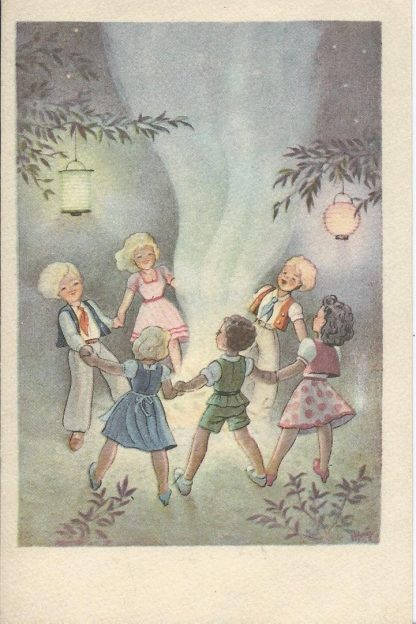 Kinderen dansen in de kring