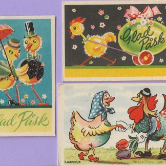 oude paaskaartjes - paaskuikens