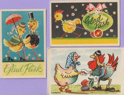 oude paaskaartjes - paaskuikens