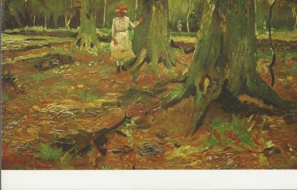Haagse bos met meisjesfiguur  -  Vicent van Gogh