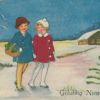 Meisjes met klavertjes vier  -  nieuwjaar