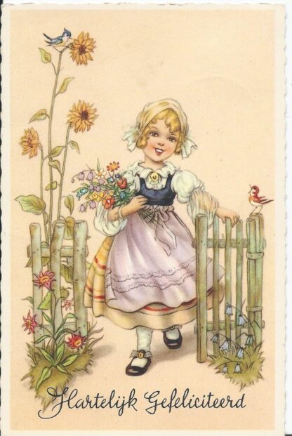 Meisje met bloemen
