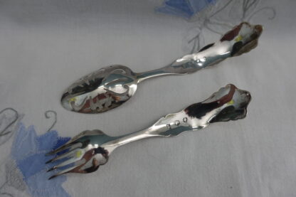 Biedermeier lepel en vorkje - zilver - Afbeelding 5