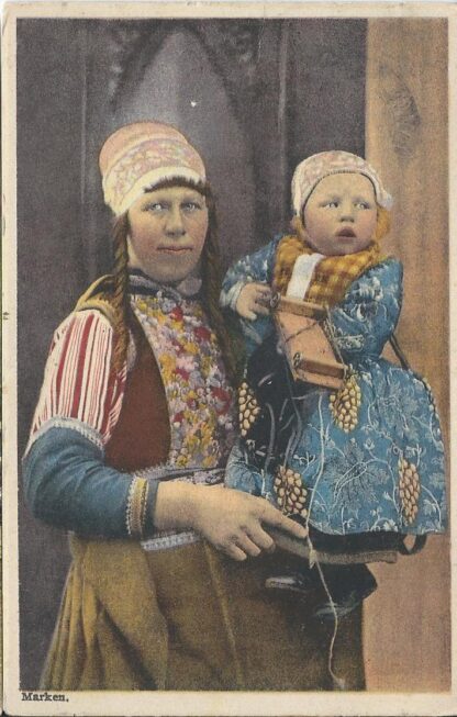 Marken  - Moeder en kind - fotokaart