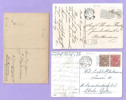 Haren vlechten, lekker poedelen, cadeautjes krijgen  -  3 vintage ansichtkaarten - Afbeelding 5
