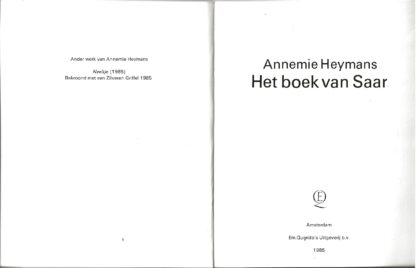 Het boek van Saar  -  Annemie Heymans - Afbeelding 2