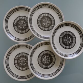 Vijf gebaksbordjes Biltons Staffordshire