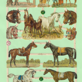 Poezieplaatjes  -  Paarden, met glitter