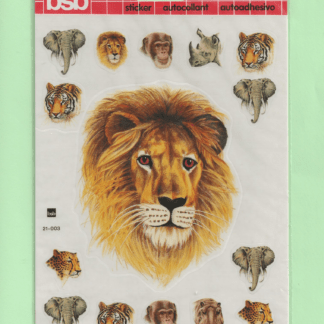 Wilde dieren stikkers - leeuw, tijger, olifant