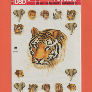 Wilde dieren stikkers - tijger, leeuw, olifant