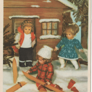 Käthe Kruse poppen gaan skiën  - gelukkig nieuwjaar