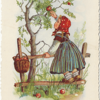 Meisje plukt appels  -  Fabig Distling