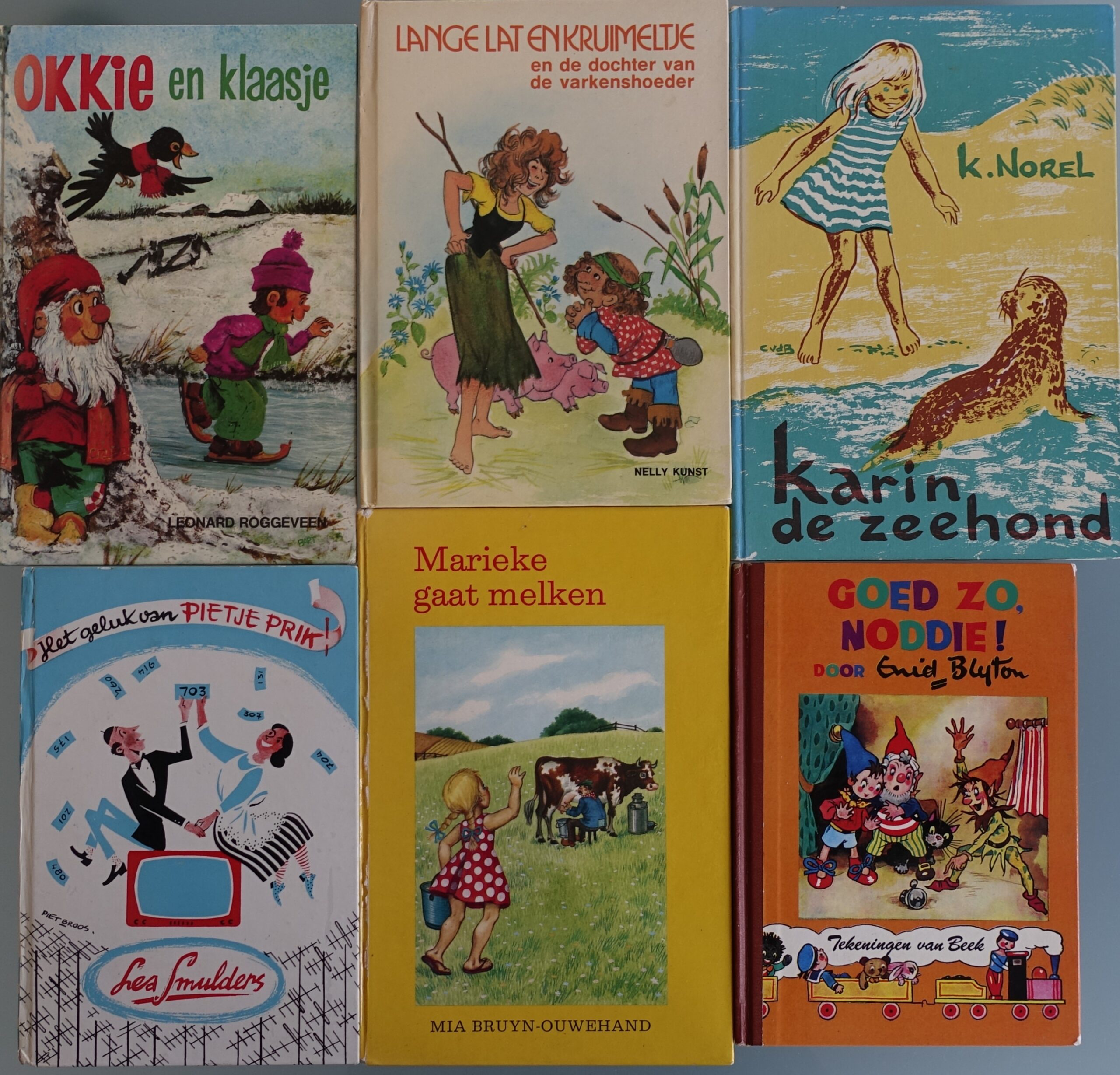 Zes oude kinderboeken uit de 60-70's