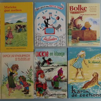 Zes oude kinderboeken uit de 60-70's