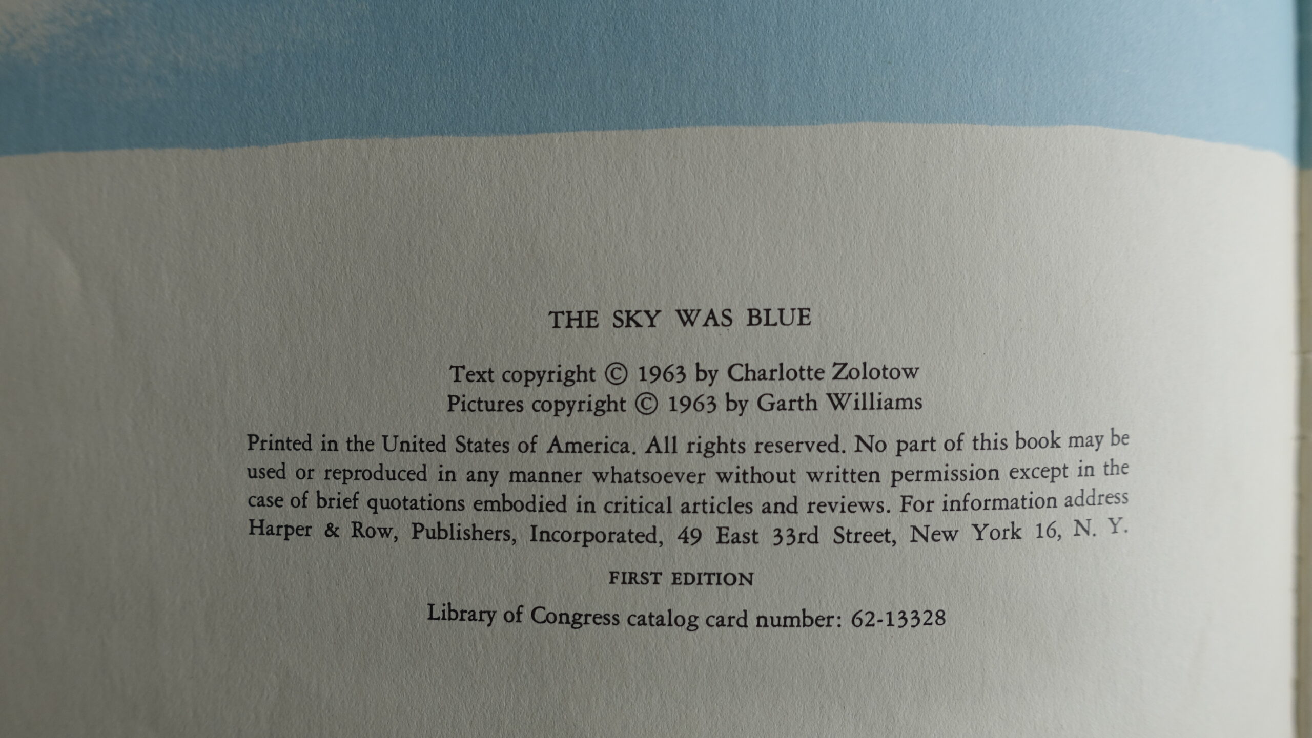 The sky was blue - Charlotte Zolotow - Afbeelding 3